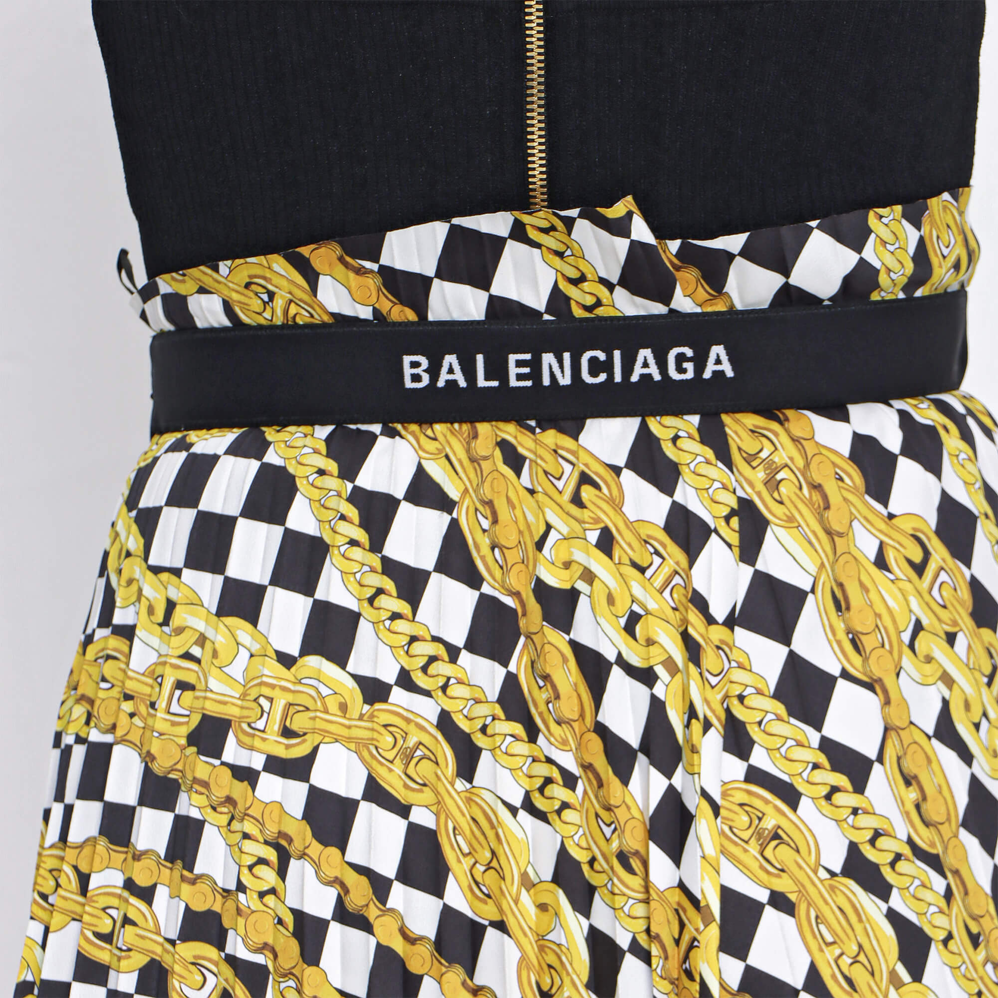 Balenciaga - Chain Print Wrap Midi Skirt